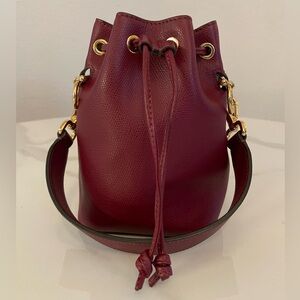 SOLD! FENDI Burgundy Leather Mini Mon Tresor Gold Hardware